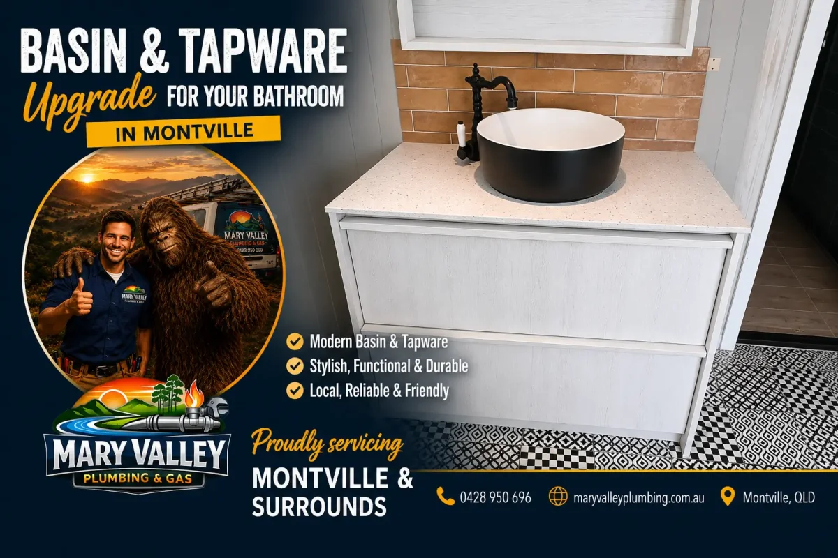 Designer Vessel Basin & Matte Black Tapware Upgrade in Montville
