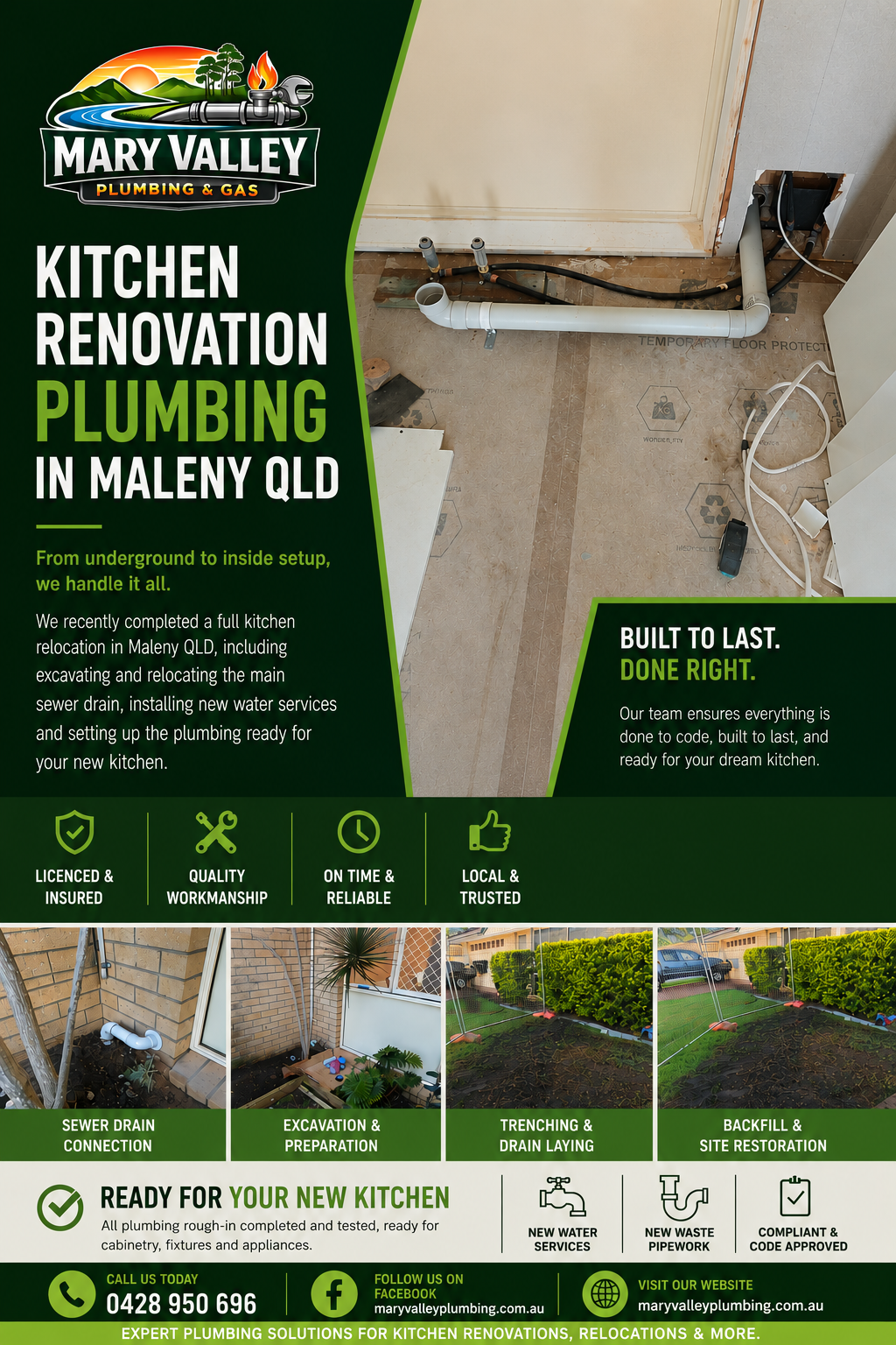 Kitchen Renovation Plumbing in Maleny, QLD