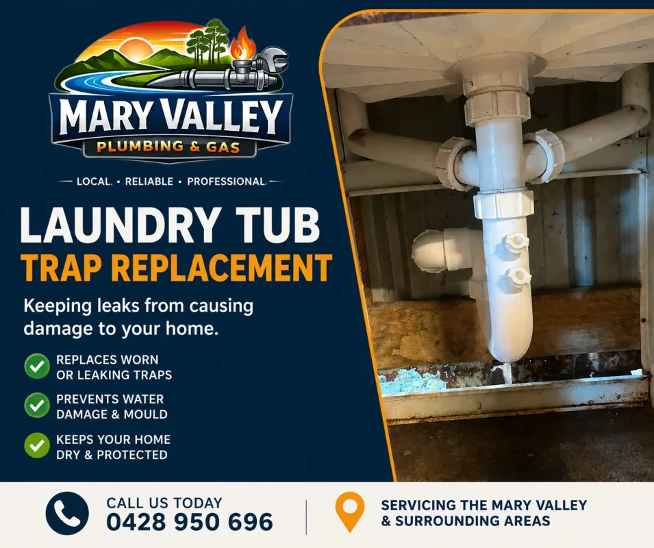 Laundry Tub Trap Replacement – Preventing Water Damage in the Mary Valley - Mary Valley Plumbing Project